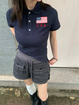 Washington Club USA PK Slim Collar Tee (3c)