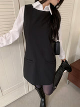 Soft Palette Panel-Cut Collar Shirt Blouse