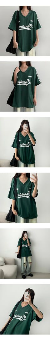 Air to Line V-neck Short Sleeve T-shirt