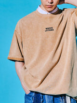 サクラアニマルズカーキデニムウォッシュドTシャツ (スティード)