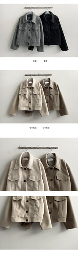 Canning two-pocket wool coat jacket