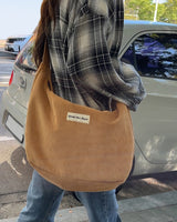 【MADE】Corduroy Big Cross Bag - Camel