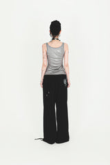 GLOW EYELET SLEEVELESS #SILVER
