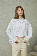 BRIGHT OVERSIZED SHIRT / WHITE