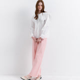Wide Collar Blouse White