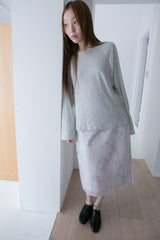 nylon flower midi skirt(2colors)