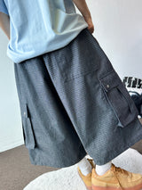 Nedi Cotton Multi Pocket Cargo Bermuda Shorts 2color
