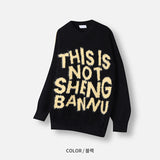 No.0988 lettering angora KNIT (3color)