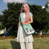 Mint Polka Dot Piano Bag
