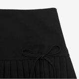 Noir String Pleats Skirt