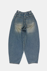 Kingston half banding balloon denim pants