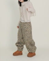 (Leopard Item) Kiya leopard printed balloon-fit wide pants