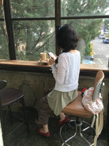 フローラルロングスリーブトップ