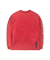 RGアナザープレイス ウォッシュド長袖Tシャツ（レッド）