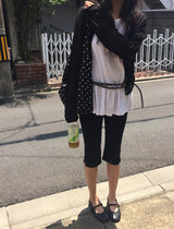 Insu Pocket Slit Cotton Capri Pants
