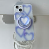 Blue - ブラーパターン Magsafe フォーンケース スマホグリップ セット