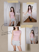 Tiny Unbalanced Sleeveless Strap Top
