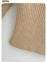 Fair Isle Off-Shoulder Twisted Knitwear