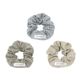[3EA 1SET] MORI COTTAGE CHECK SCRUNCHIE