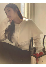 Cape Lace Frill Knit Cardigan