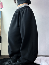 SNOW WING BALLOON GLEECE LONG PANTS 🤍🖤🧸3COLOR