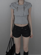 Napoleon Sleeveless Bolero Two-Piece Cardigan