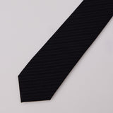 ESSENTIAL WOOL TIE BLACK STRIPE