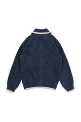 フラワーカラーニットカーディガン [Navy]