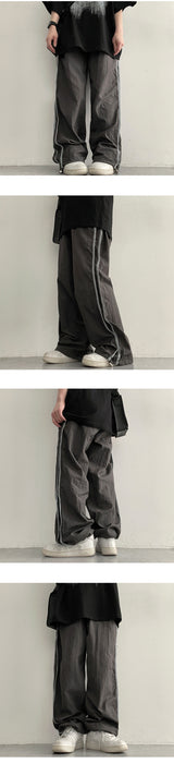 Largan banding two-line nylon pants