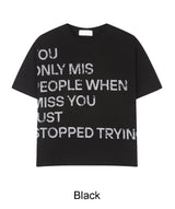 パッド レタリング クロップ ショートスリーブTシャツ
