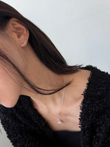 [925silver] アンダーラインキュービックピアス