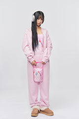 '& SPEAK LOVE WAITS' ANIMATION 2-WAY BAG PINK