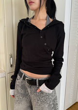 SNAP HOOD TEE