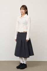 (W) Records Pleats Skirt