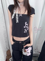 Polka Dot Short Sleeve Top
