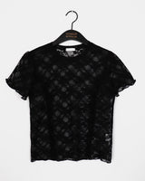 Puffu Frill Lace See-Through Frill T-Shirt