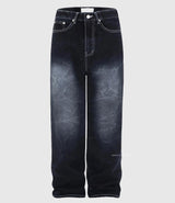 Edge Backprint Wide Denim Pants