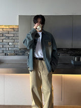 3 TAP Smoke Wrinkle Wash Denim Shirt (2color)