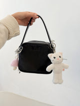 white cat carol keyring