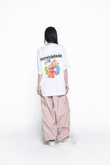 25SS NYLON PARASUIT WOMANS PANTS PASTEL PINK