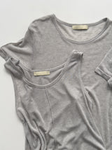 [Sleeveless SET] Tencel Layered Short Sleeve T-shirt