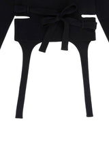 BELT-STRAP CARDIGAN BLACK