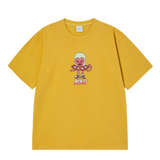 25SS ハートエイリアンショートスリーブTシャツ マスタード
