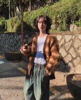 Bear brush mohair cardigan