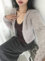 プードルファーカーディガン