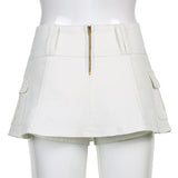 Solid A-line Pants Skirt