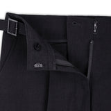 DOUBLE BUCLE SLACKS WIDE PANTS