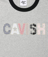 CAVISH アップリケリンガー半袖Tシャツ メランジグレー(CV2GMUT509A)
