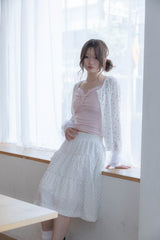  studs ribbon camisole(pink)