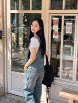 オフショルダースリムリブ半袖Tシャツ (3color)